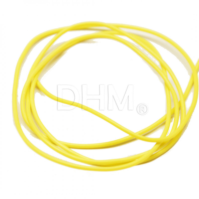 High temperature cable AWG22 per meter - YELLOW Single insulation cables 12010204 DHM