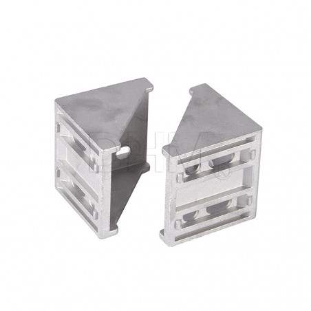 Staffa 60*60 con alette 90° per profilato serie 6