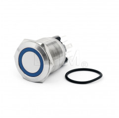 Pulsante LED blu - 22mm Blue Momentary Pulsanti12050602 DHM