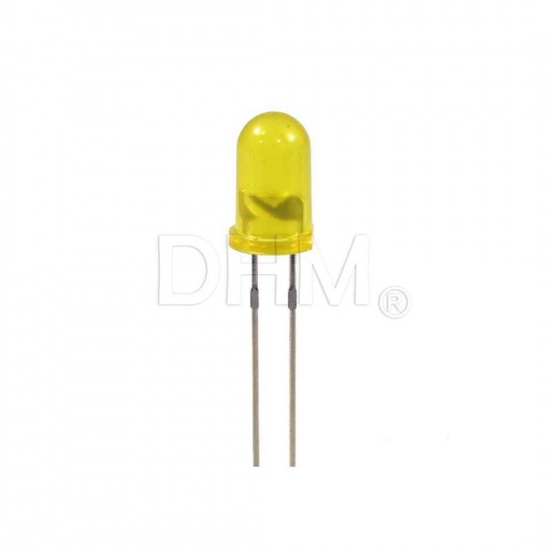 LED 5 mm amarillo - kit 5 piezas Partes para tarjetas 09040203 DHM