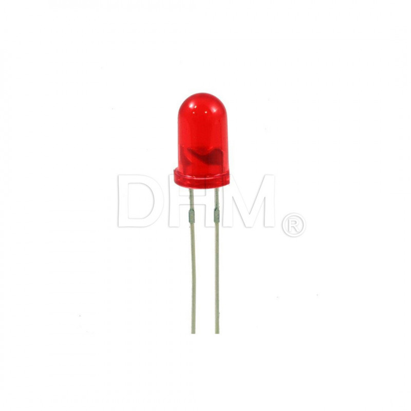 LED 5 mm rosso - kit 5 pezzi Parti per schede09040204 DHM