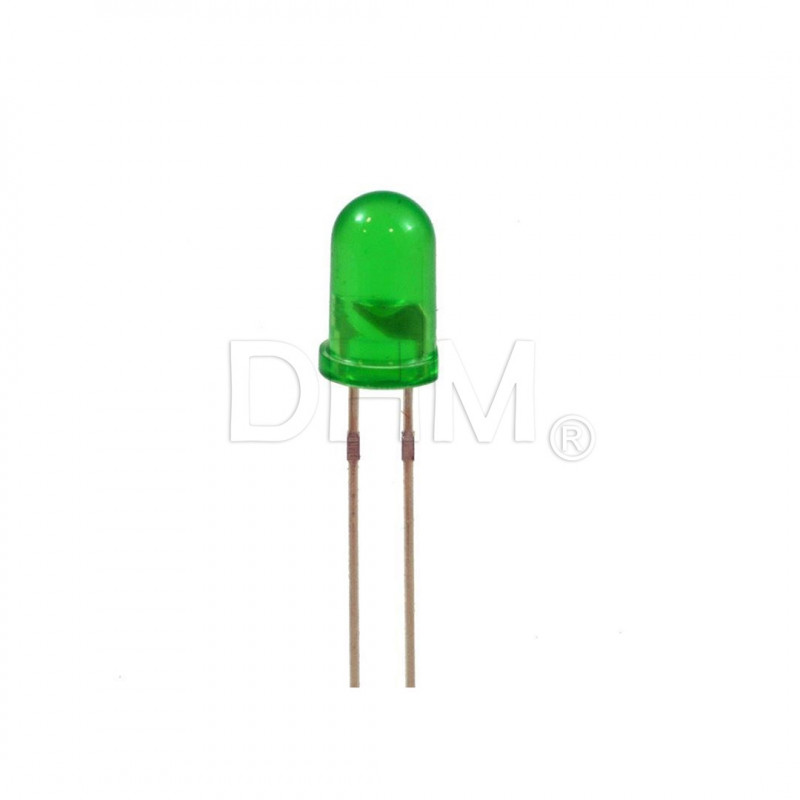 LED 5 mm verde - kit 5 pezzi Parti per schede09040206 DHM
