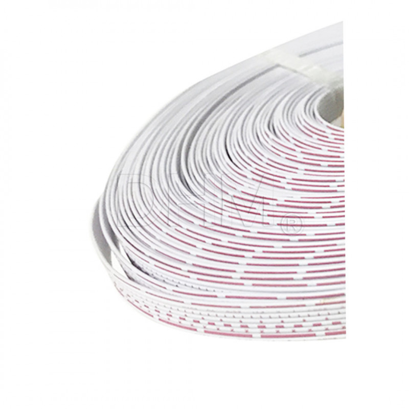 10 pin 26 AWG ribbon cable white red - ribbon cable Single insulation cables 12120201 DHM