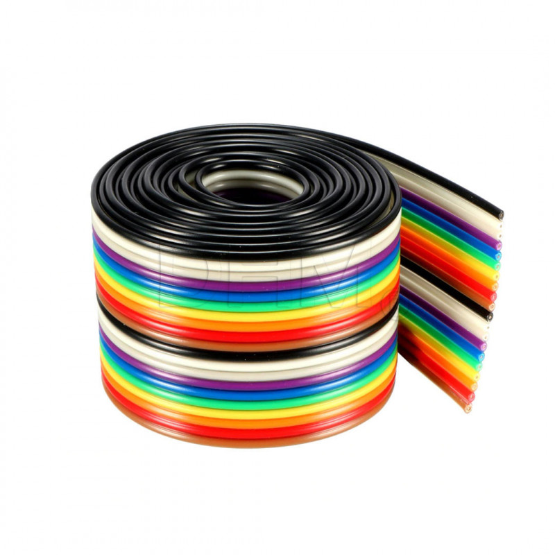 Câble ruban 20 broches 26 AWG couleurs colorées - câble ruban