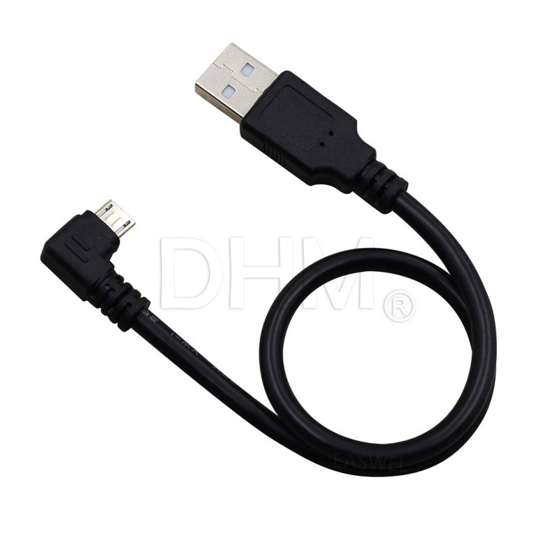 USB 2.0 to micro USB cable 90° 50 cm Arduino modules 12070302 DHM