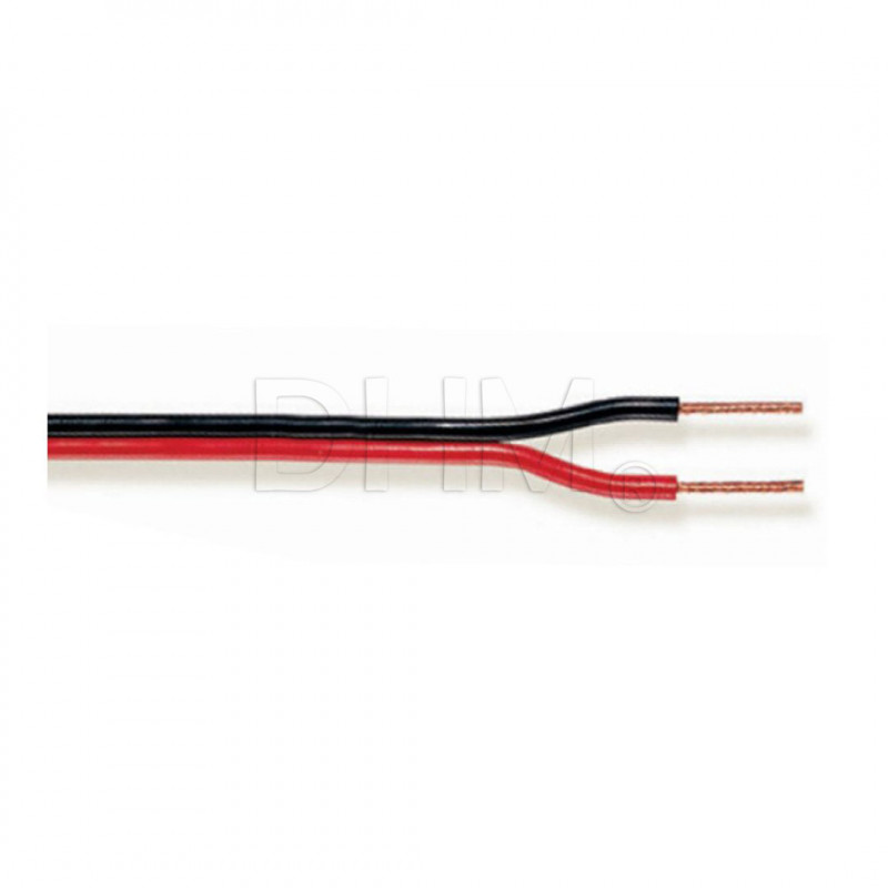 Multicore Silicone Cables per m - Flat red-black - 2x0.75mm2 Power cables 12030201 DHM