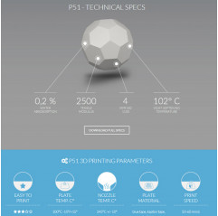 P51 POLYCARBONATE - Ø 1,75 mm 500g - TreeD Filaments PC - Polycarbonate 1923006-b TreeD Filaments