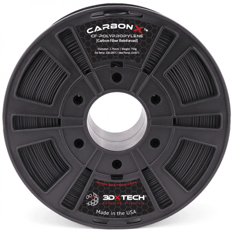 CARBONX PP+CF - Negro / 1,75mm / 750g - 3DXTech Carbon 3DXTech 19210042 3DXTech