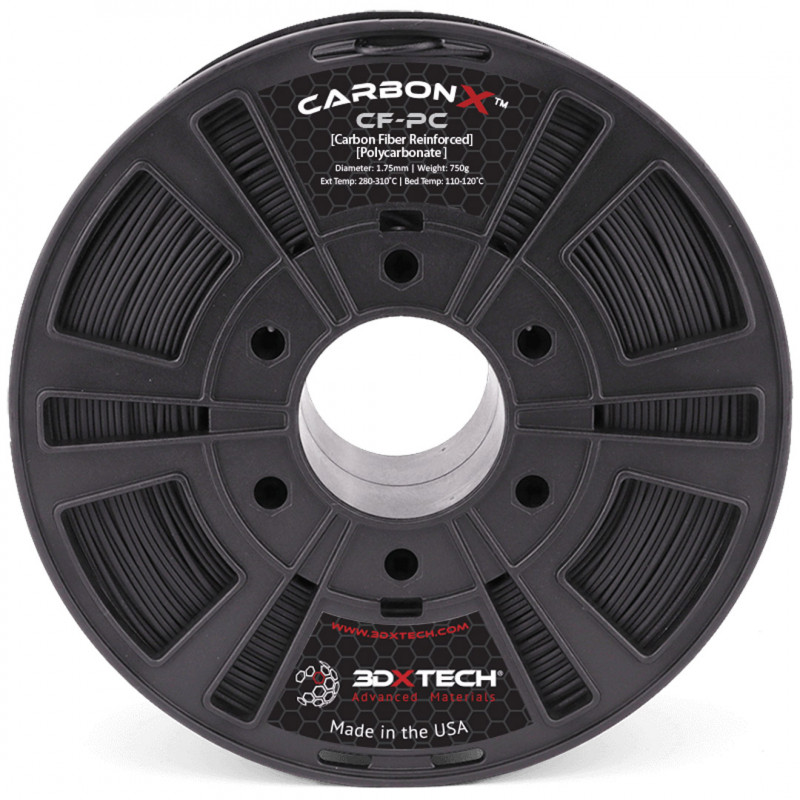 CARBONX PC+CF - Noir / 1.75mm / 750g - 3DXTech Carbon 3DXTech 19210043 3DXTech