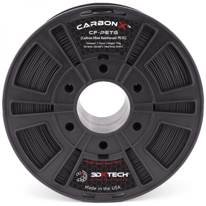 CARBONX PETG+CF - Negro / 1,75mm / 750g - 3DXTech Carbon 3DXTech 19210044 3DXTech