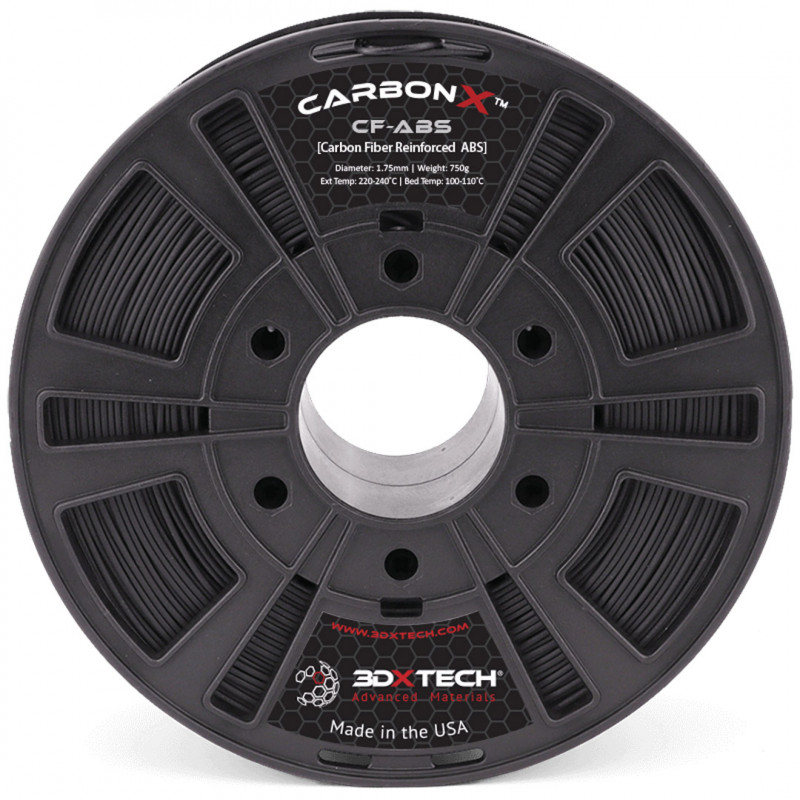 CARBONX ABS+CF - Black / 1.75mm / 750g - 3DXTech Carbon 3DXTech 19210045 3DXTech