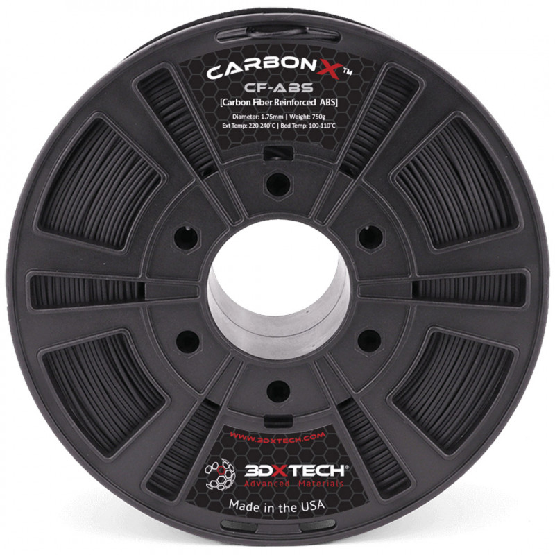 CARBONX ABS+CF - Schwarz / 1,75mm / 750g - 3DXTech Carbon 3DXTech 19210045 3DXTech
