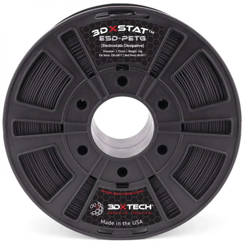 3DXSTAT ESD-PETG - Black / 1.75mm / 1kg - 3DXTech ESD-Safe19210047 3DXTech