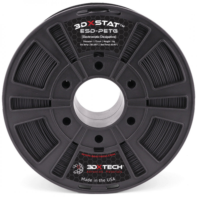 3DXSTAT ESD-PETG - Negro / 1,75mm / 1kg - 3DXTech ESD-Safe 19210047 3DXTech