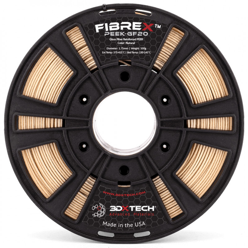 FIBREX PEEK+GF20 - Natural / 1.75mm - 3DXTech 500g Glass fiber 3DXTech19210051 3DXTech