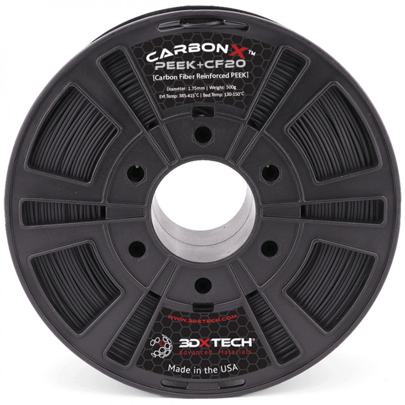 CARBONX PEEK+CF20 - Noir / 1,75mm / 500g - 3DXTech Carbon 3DXTech 19210058 3DXTech