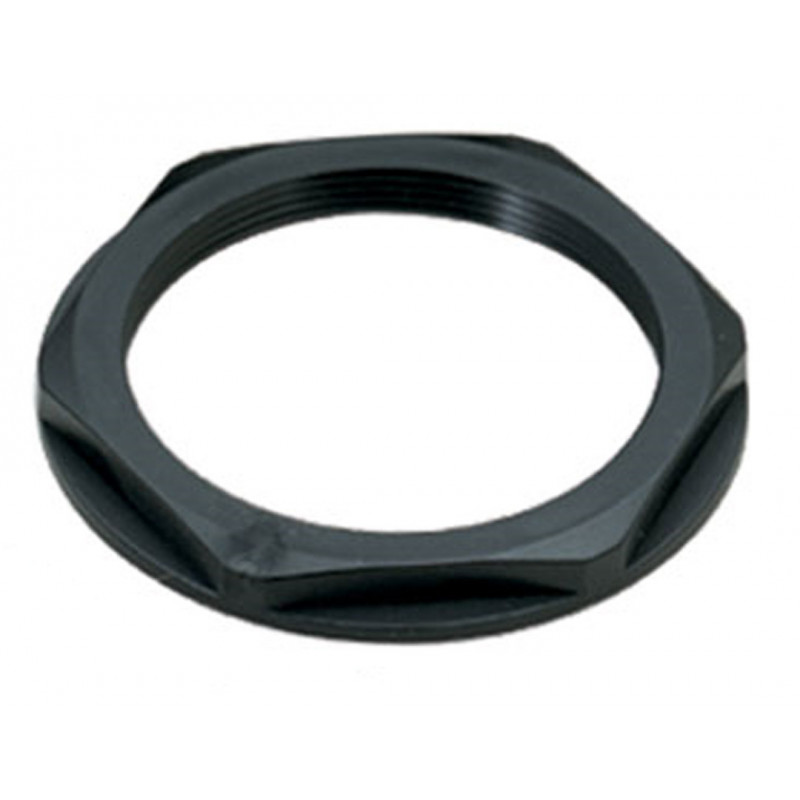 LOCK NUT WITH COLLAR M20X1,5 BLACK FOR FITTING Nuts and cable gland adapters 19470002 Cembre