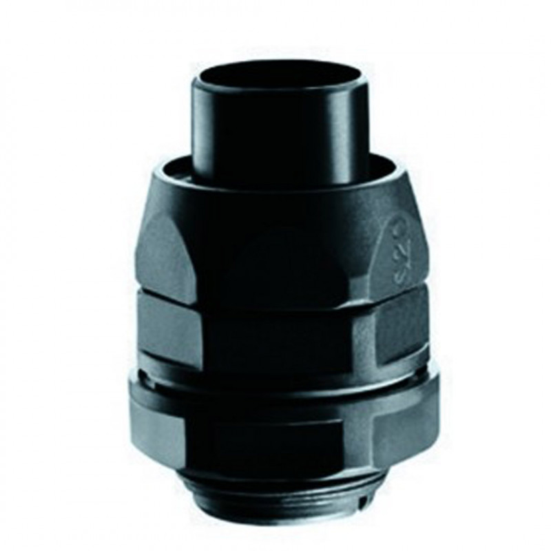 STRAIGHT SWIVEL FITTING WITH PG21 PITCH - Ø SHEATH 20 - BLACK Fittings 19450006 Gewiss