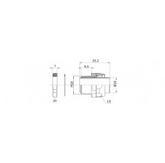 RACCORD PIVOTANT DROIT AU PAS PG9 - Ø GAINE 10 - NOIR Raccords 19450009 Gewiss