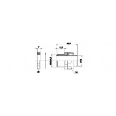 RACCORD PIVOTANT DROIT AVEC PAS MÉTRIQUE M 20X1,5 - Ø CONDUIT 16 - NOIR Raccords 19450013 Gewiss