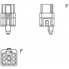 FRUIT SOCKET 7P+T 10A 400V Heavy Duty Power Connectors 19460012 Ilme