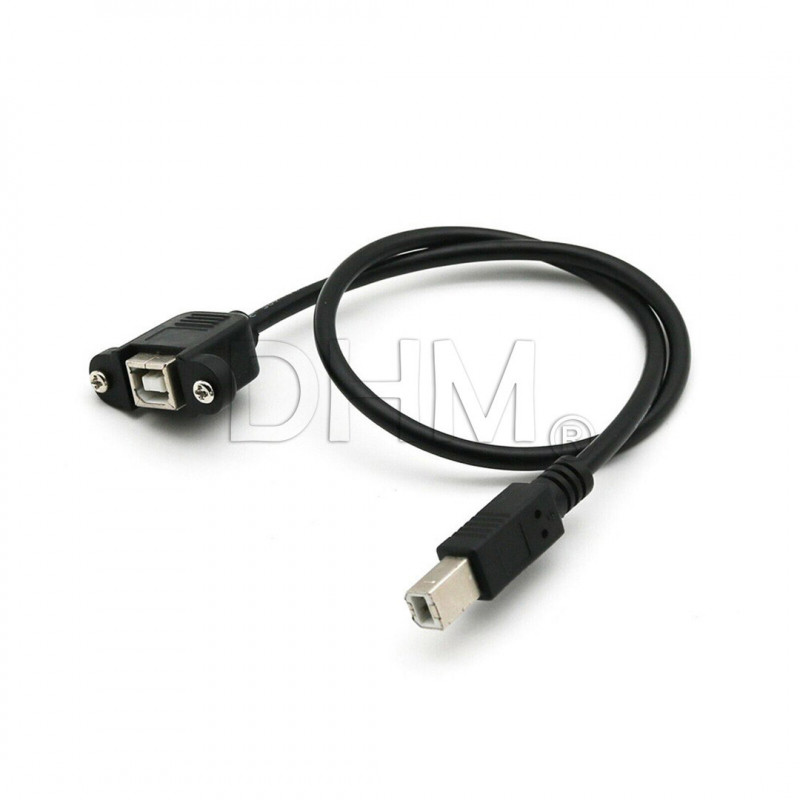 Cable de extensión de 30 cm USB 2.0 B macho hembra a panel de ordenador de impresora 3D Cables USB 12130104 DHM