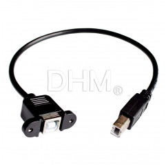 Cable de extensión de 30 cm USB 2.0 B macho hembra a panel de ordenador de impresora 3D Cables USB 12130104 DHM