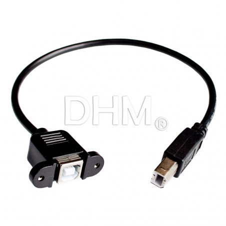 Cable de extensión de 30 cm USB 2.0 B macho hembra a panel de ordenador de impresora 3D
