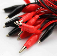 Pinzas de cocodrilo de 2 colores (rojo-negro) Cables de Prueba 12130107 DHM