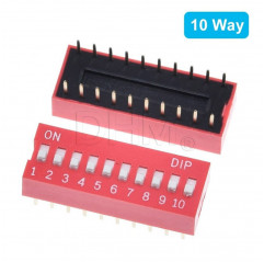 Interruttore DIP Switch 10 levette Microinterruttori e Interruttori DIP12130117 DHM