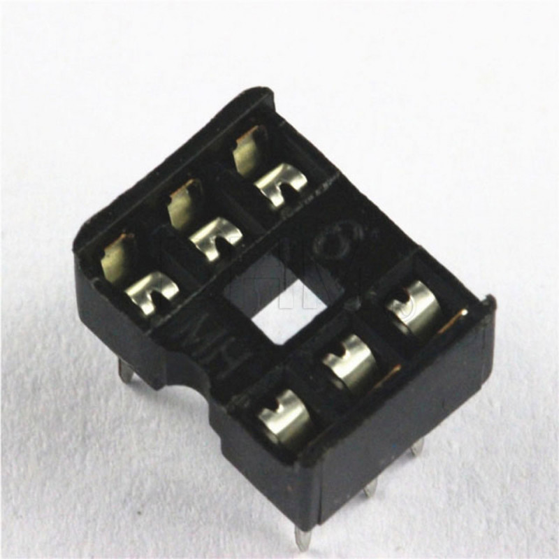 Zoccolo bilamellare 6 PIN per circuiti integrati DIL Zoccoli12130119 DHM