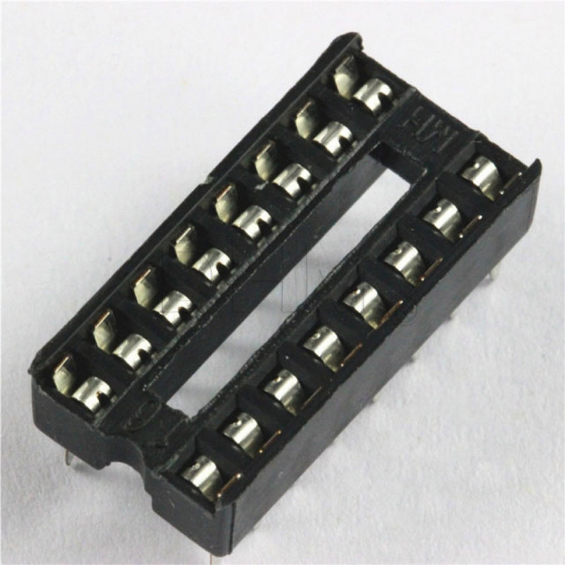 Zoccolo bilamellare 16 PIN per circuiti integrati DIL Zoccoli12130122 DHM
