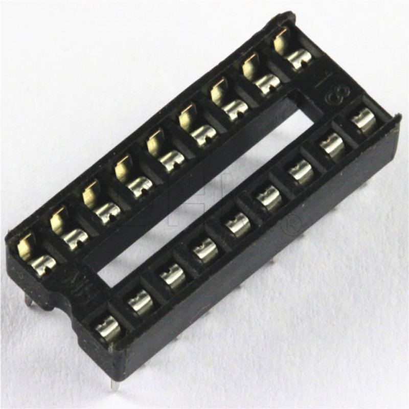 Zoccolo bilamellare 18 PIN per circuiti integrati DIL Zoccoli12130123 DHM