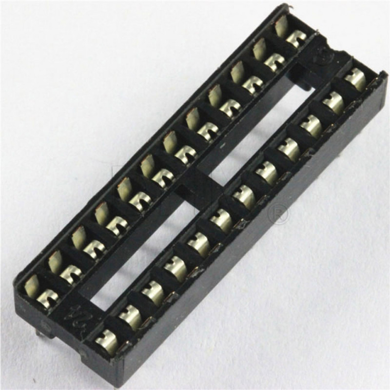 Zoccolo bilamellare 24 PIN per circuiti integrati DIL Zoccoli12130125 DHM