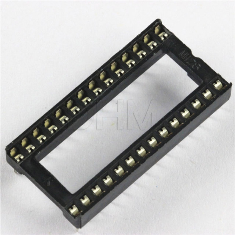 28 PIN Bilamellar Wide Body Socket for DIL ICs Clogs 12130128 DHM