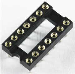 Gedrehter 14-PIN-Sockel für integrierte DIL-Schaltungen Clogs 12130131 DHM