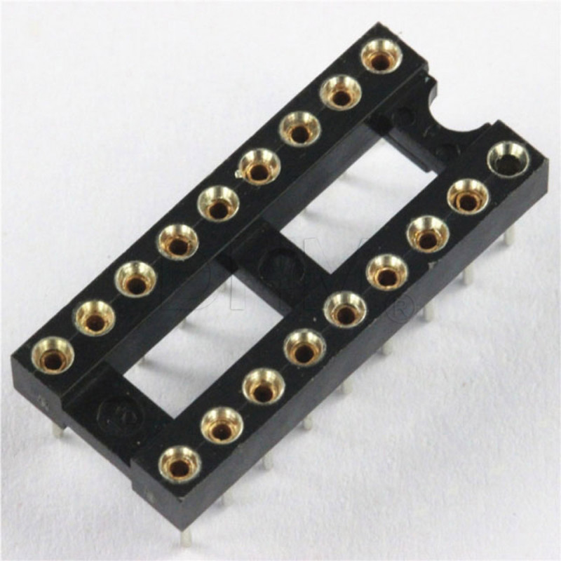 Gedrehter 20-PIN-Sockel für integrierte DIL-Schaltungen Clogs 12130134 DHM