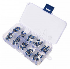 100 pcs Kit de potentiomètre à film de carbone assorti RM065 Potentiomètres et trimmers 09070114 DHM