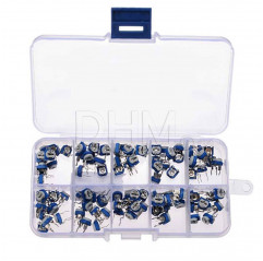 100 pcs Kit de potentiomètre à film de carbone assorti RM065 Potentiomètres et trimmers 09070114 DHM