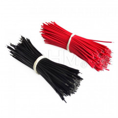 100 pcs Kit de fils de liaison noir/rouge assortis pour planches à pain Câbles et cavaliers 08040312 DHM