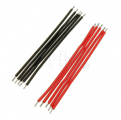 100 piezas Kit de cables de puente negro/rojo para placas de circuito impreso Cables y puentes 08040312 DHM