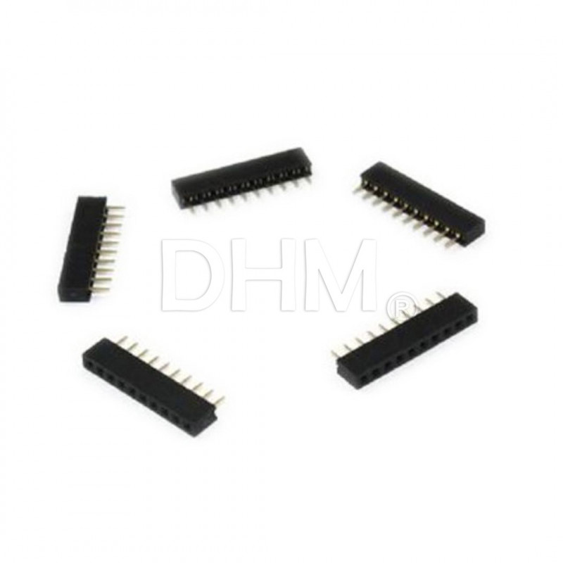 Buchsenleiste, 10-polig, Raster 2 mm Leiterplattensteckverbinder 12130139 DHM