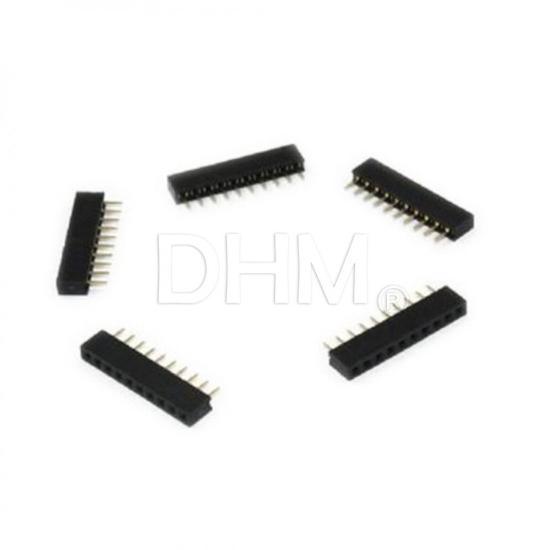 Female strip line connector 10 pin pitch 2 mm PCB connectors 12130139 DHM