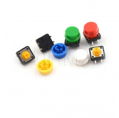 50 pcs Kits d'interrupteurs assortis B3F4055 et leurs capuchons de différentes couleurs Micro-interrupteurs et commutateurs D...