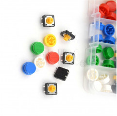 50 pcs Assorted switch kit B3F4055 and its various color caps Microswitches and DIP switches 12130143 DHM