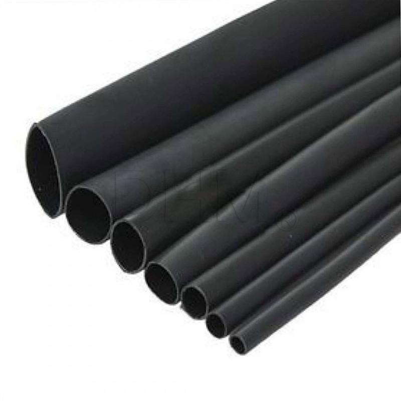 Black heat shrinkable tubing 51 mm - 1 meter bar Heat shrink tubing 19490000 Qtech