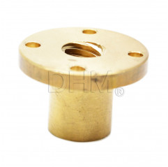 Trapezoidal screw nut Ø16 mm pitch 3 mm 1 principle brass bushing Trapezoidal screws T16 05070707 DHM