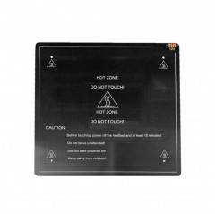 Black aluminum heated plate - 310x310 mm - 12V MK series tops 11060210 DHM