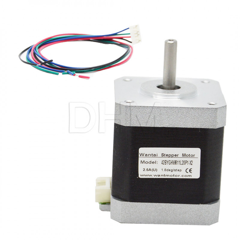 42BYGHW811L20P1-X2 2.5A 1.8° conector Motor paso a paso stepper WANTAI NEMA 17 CNC Impresión 3D Nema 17 06010304 Wantai