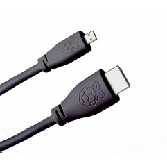 Raspberry Pi Offizielles micro-HDMI auf HDMI Kabel SCHWARZ HAT und Zubehör 19220000 Raspberry Pi